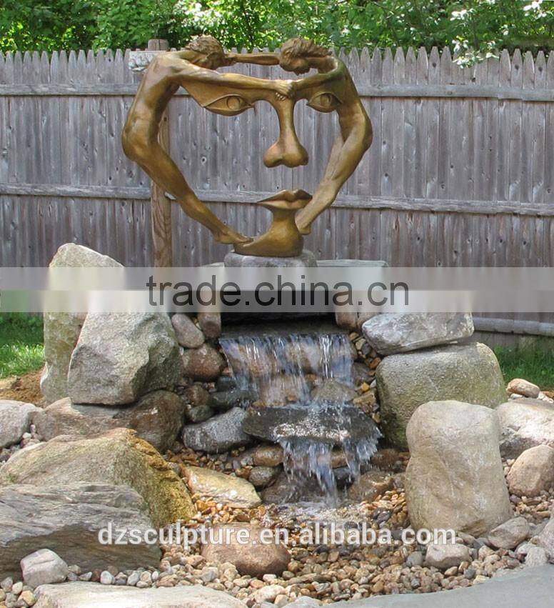 Hot selling bali large gold bronze leaf statue