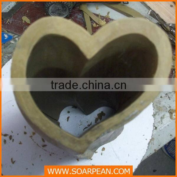 Home Decorative Fiberglass Heart Shaped Flower Pot