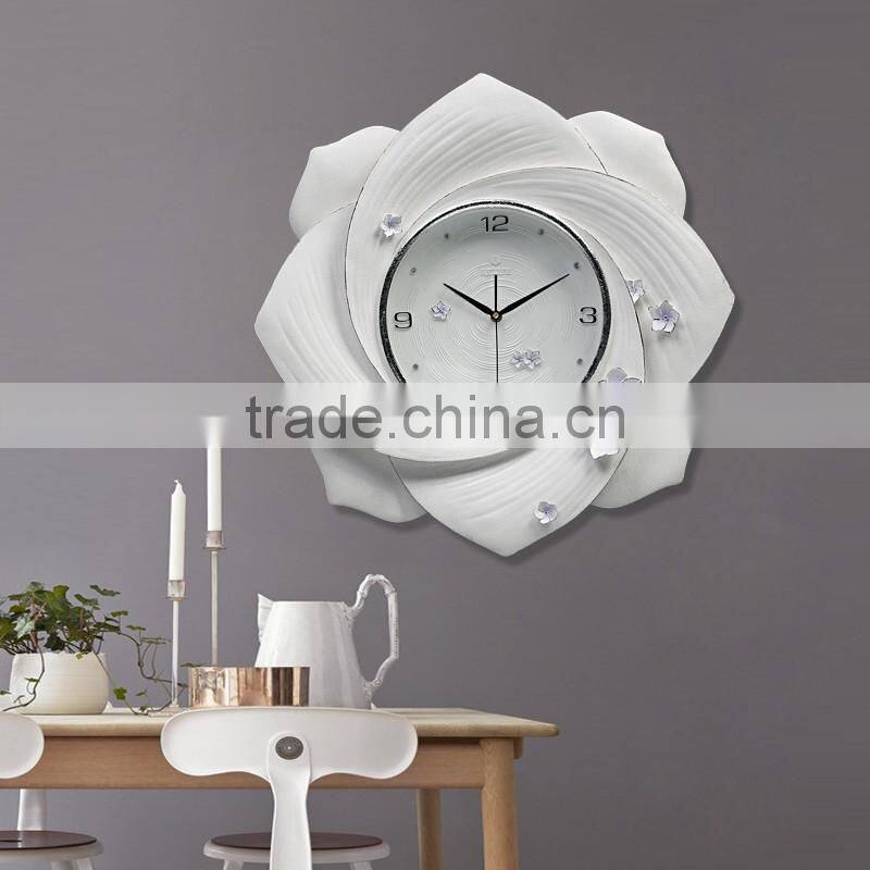 M28B Momoda Creative modern fancy elegant 3D flower wall clock quiet quartz home decoration large wall table clock set