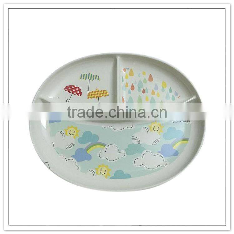 Star printing 2 parts decorative Melamine dessert plate plastic