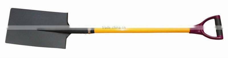 2013 new painted TUV/GS standard fiberglass poly grip S512D snow, fire and garden shovel with fiberglass and wooden handle