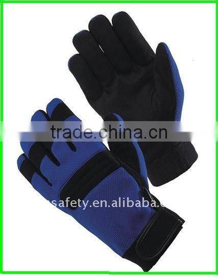 Auto mechanic anti slip gloves with silicon printing on palm ZM360-H