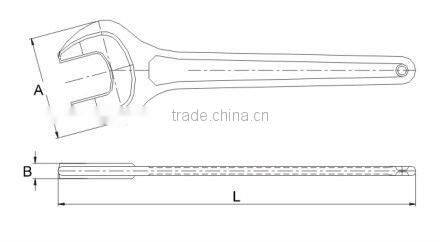 DIN Standard Cr-V Single Open End Wrench