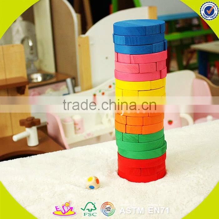 Wholesale cheap kids wooden vegetables stacking blocks toy educational baby wooden vegetables stacking blocks toy W13D078