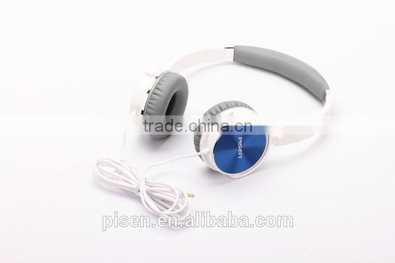 Pisen Multicolor 1.5m 5ft Guide Line Retractable Head Beam Reversible Ear Cap Handfree Wired Stereo Gaming Headset Headphone