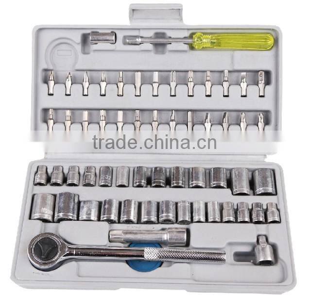 60 pcs 1/4"& 3/8" drive Socket wrench tools Set