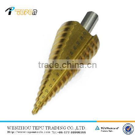 Striaght flute Tin coated 4-32mm HSS step drill set