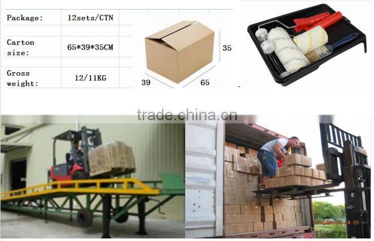 4 in 1 set 9" wall paint roller brush sleeve wall decor decorative art tool