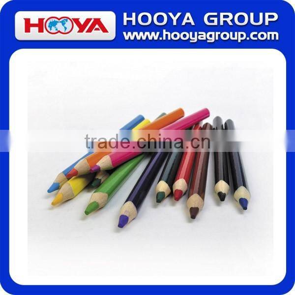 Jumbo Size Medium Quality Triangular Color Pencils 12 pcs/set in poplar wood
