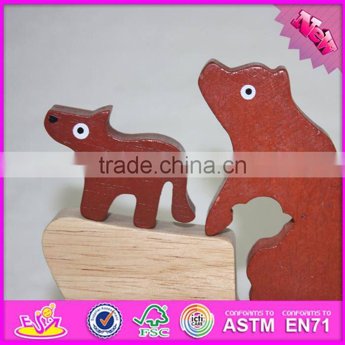 2016 Educational wooden animal children toy puzzle W14A158