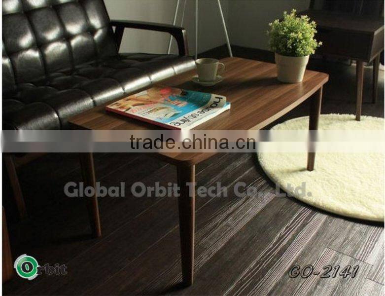 Modern design wooden tea table, living room furniture side table with shelf