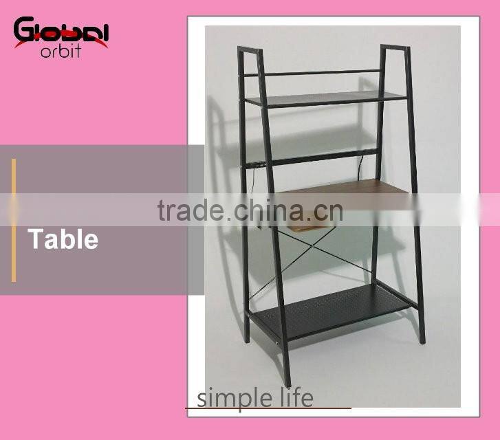 Black Laptop Cart, Computer Stand with Adjustable Table Top and Casters