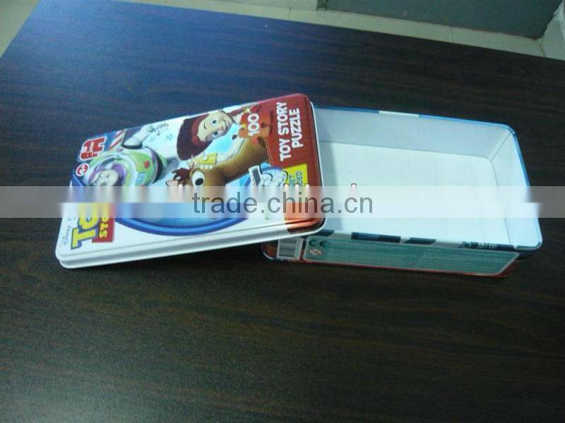 Tin box for toy story puzzle books,book packaging tin box