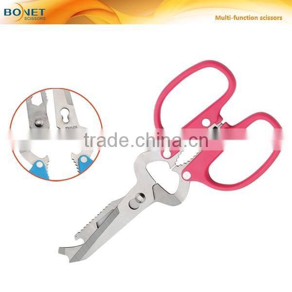 SKI0015 CE Certificated 9-1/4'' kitchen cutting tool multi-function separable/detachable scissors