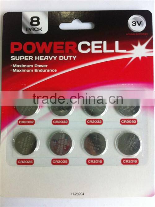 8 PK Green max button cell batteries