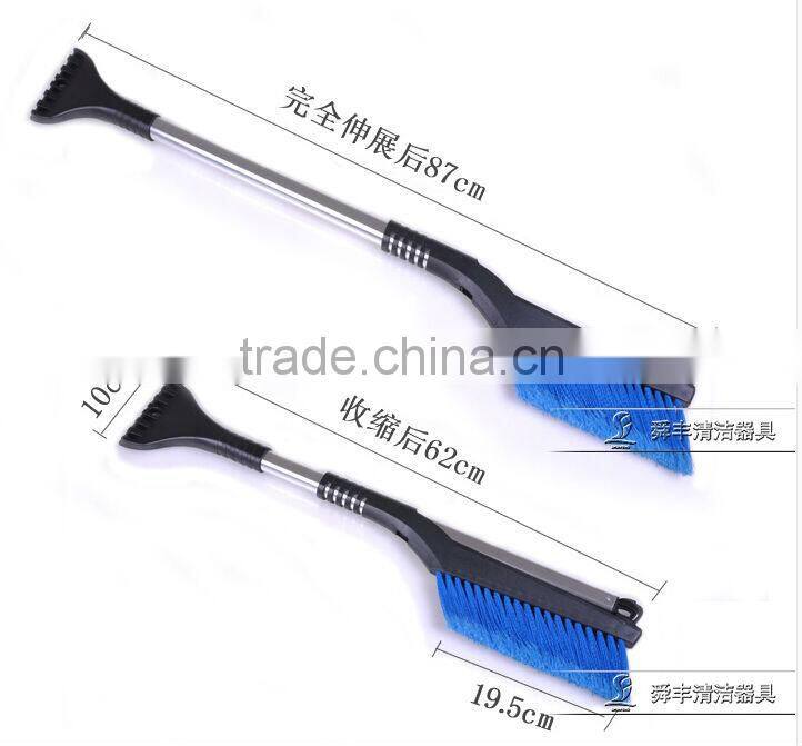 heavy-duty snow brush with ice scraper for car