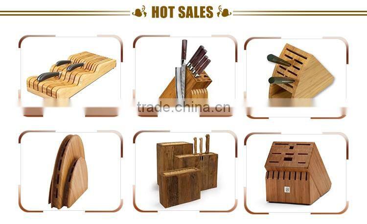 Superior quality cheap bamboo bamboo knife storage in-drawer block