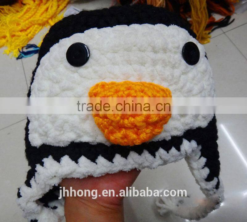 child winter knitted animal shaped hat