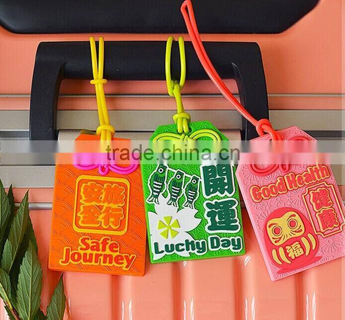 Personalised soft pvc 3D luggage tag wedding favor