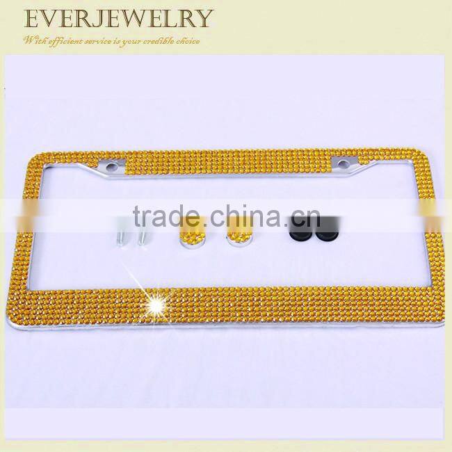 2017 charming and shining crystal car licence decorations