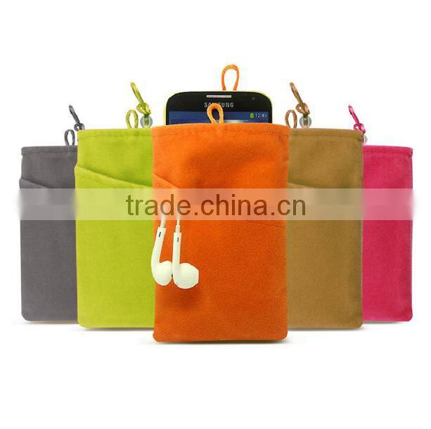 2017 high quality velvet mobile phone pocket/phone bag for wholesale