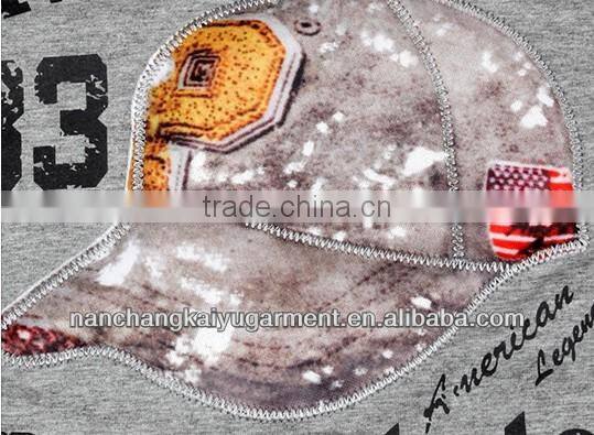 2013 autumn new stylish men's baseball cap printing thick long sleeve t-shirt