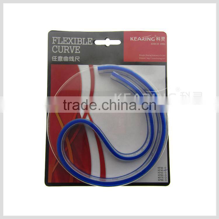 Shanghai Kearing plastic flexible curve ruler with 40cm & 16'' length for fashion design # KF-40