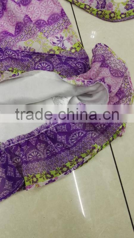 Yiwu stocks lots girl's colorful fashion printed dress