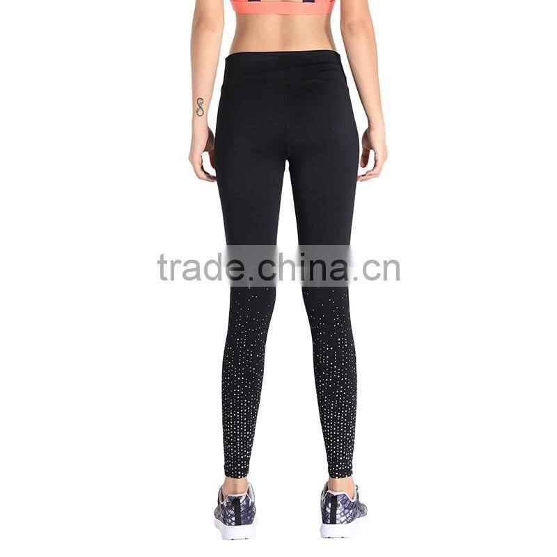 Wholesale Ladies Sports Pants Elastic Fitness GYM Leggings Luminous Reflex Yoga Pants