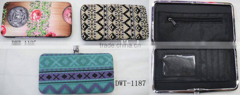 Fashion new hot popular cotton canvas card wallet for girls