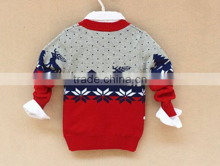 baby boys nordic snowflake reindeer cardigan sweater