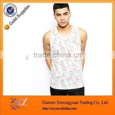 men's full print gym stringer singlets wholesale