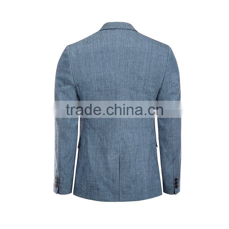 New 2017 European Polyester Viscose Denim Fashion Custom Made Jacket Latest Suit Styles For Men