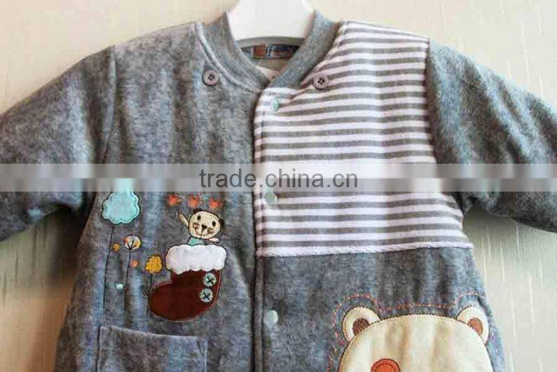 Wholesale Fashion Design Baby Winter Bodysuit Knitted 100% Cotton Long Sleeve Romper A25-31644