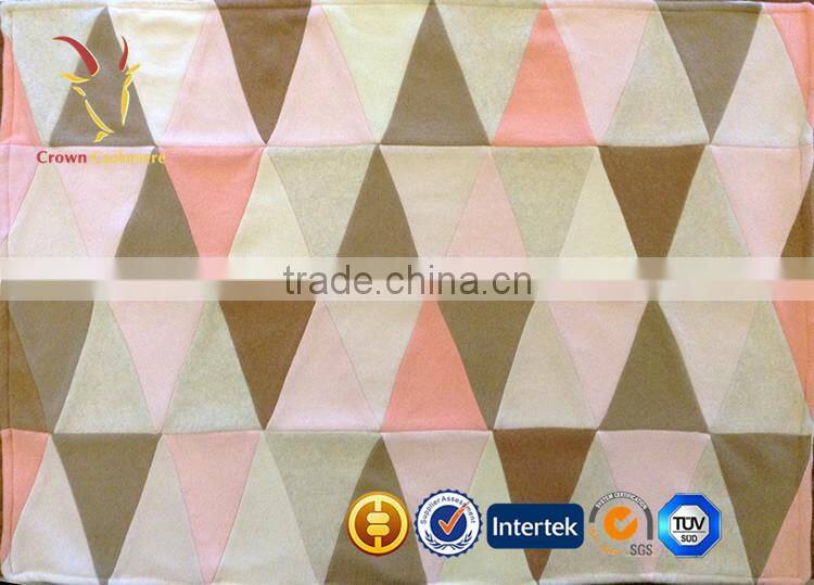 Pink Beige Triangle Baby Cashmere Security Blanket