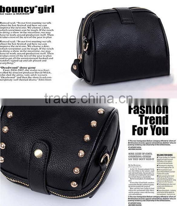 Artificial Leather Rivet Bag Mobile Phone Camera Bag Ladies Messenger Bag SV000197#