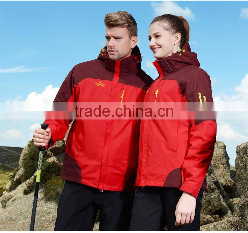 3 In 1 Winter Warm Waterproof Customized Size Outdoor Jackets For Men