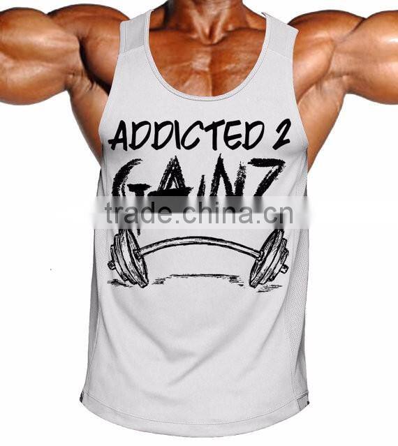 Newest Custom mens tank top stringer vest for men
