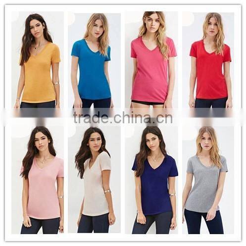 custom china make women's modal plain t-shirt