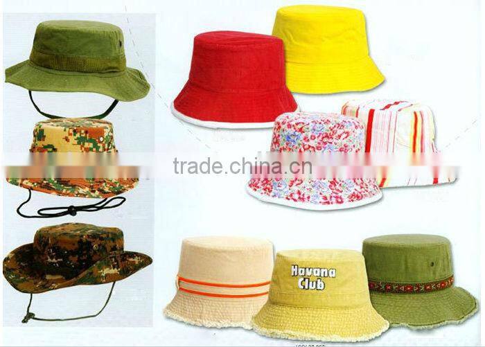 Marine Corduroy Bucket Hat with Top Button