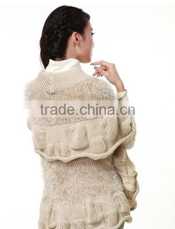 2016 latest design spring smiles batwing sleeve free size Korean style half sleeve loose knit cardigan latest