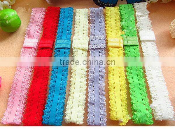 children hairband headwrap wholesale double crown bud silk hair ring kids hair rope lace rubber band 0.8 inch headband taenia