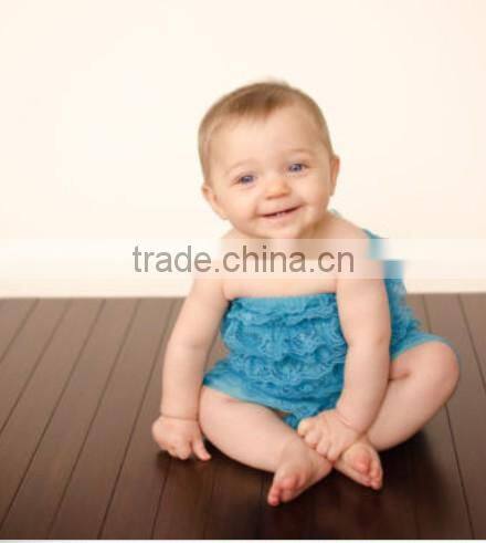 2016 new baby summer seersucker onesie cute cotton seersucker casual infant ruffles rompers soft baby girl cotton romper