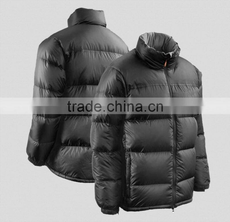 Waterproof winter duck down mens black jackets