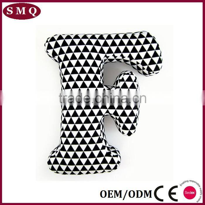 letter shaped fancy pillow decorative