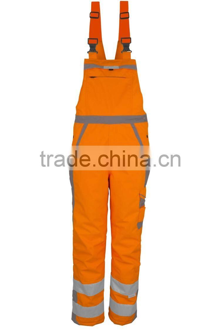 Reflective overalls workwear safety men pants hi vis overall bib