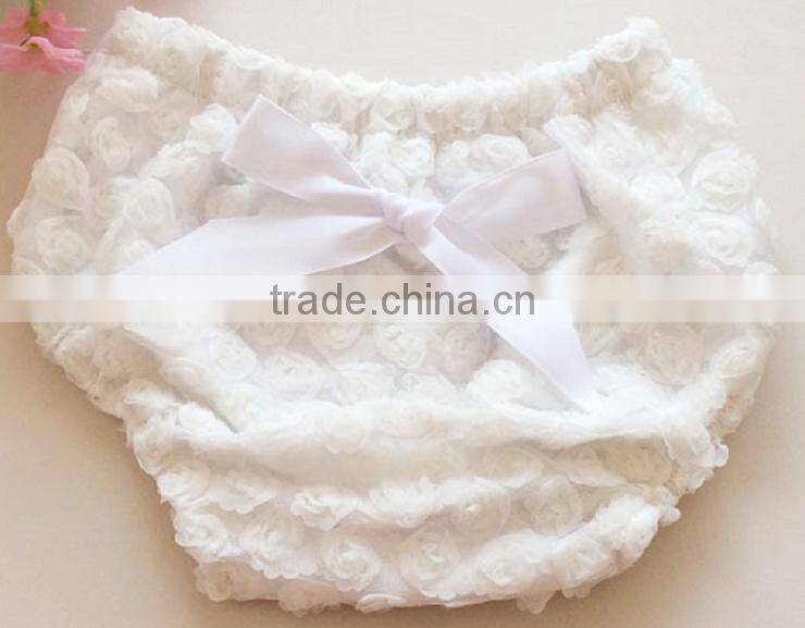 hot pink cotton hot pink chiffon ruffle baby diaper cover/infant rosette diaper cover