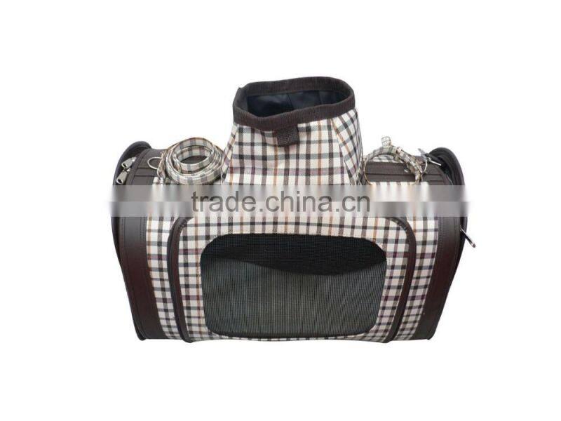 fashion oxford front packed clathrate pet carrier bag