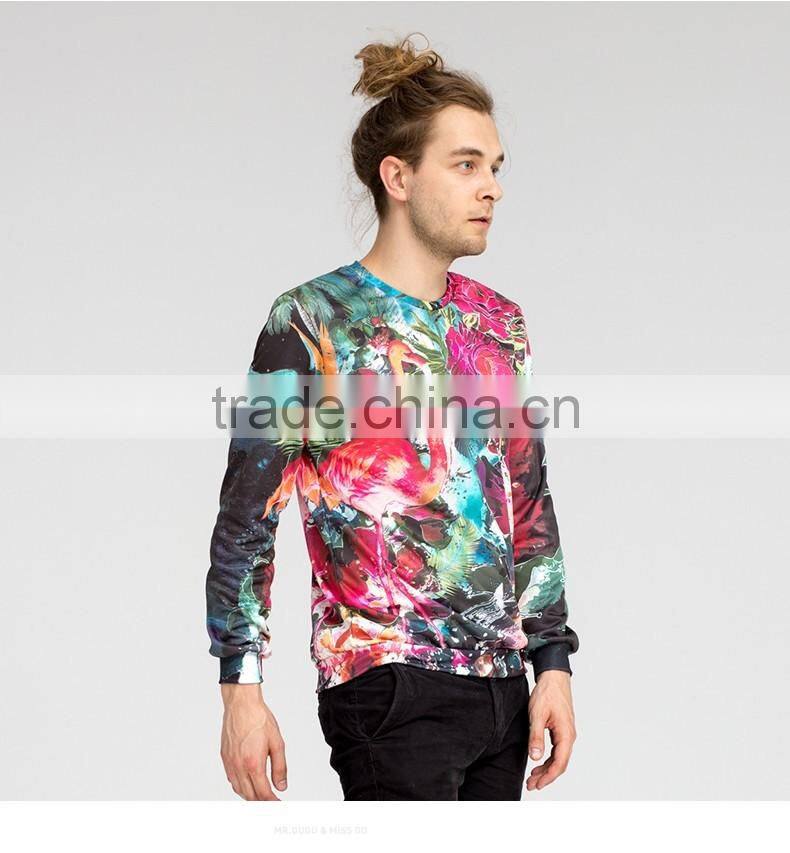 Autumn long sleeve crewneck fleece couple sweatshirt