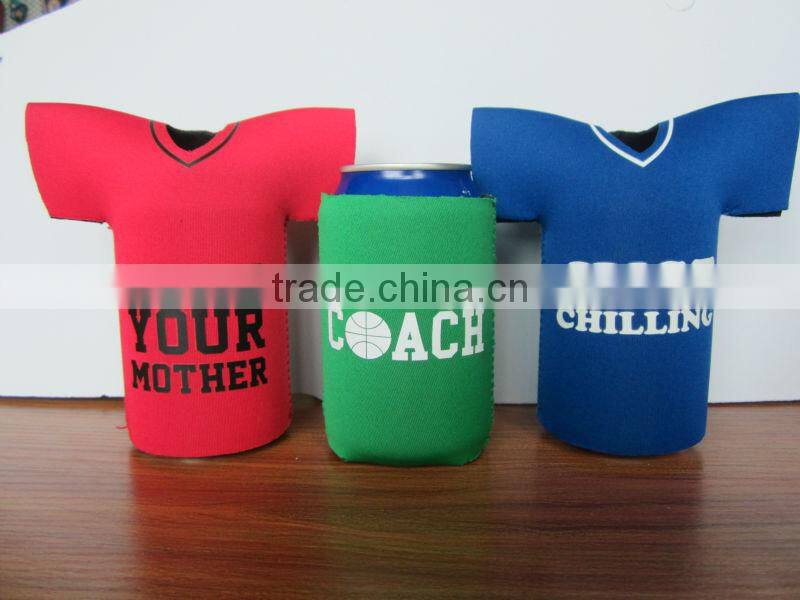 GR-B0059 good quality t-shirt shape neoprene bottle cooler